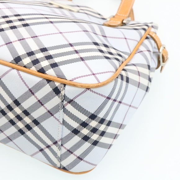 BURBERRY Nova Check Hand Bag Blue Auth yk3346 - Picture 9 of 16